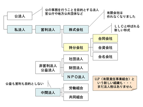 法人組織について